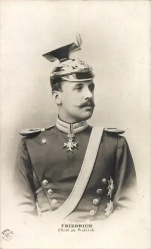 Ak Fürst Friedrich zu Waldeck, Portrait in Uniform