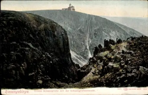 Ak Szklarska Poręba Schreiberhau Riesengebirge Schlesien, Schneegrubenbaude, Große Schneegrube