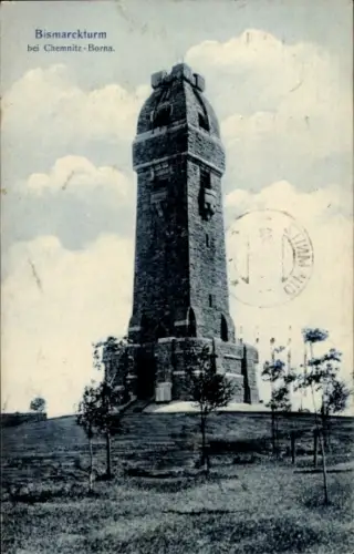 Ak Borna Chemnitz in Sachsen, Bismarckturm