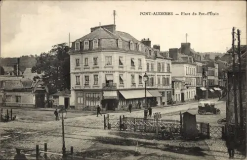 Ak Pont Audemer Eure, Place du Pot d'Etain