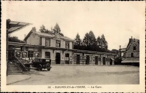 Ak Bagnoles de l'Orne Orne, Bahnhof
