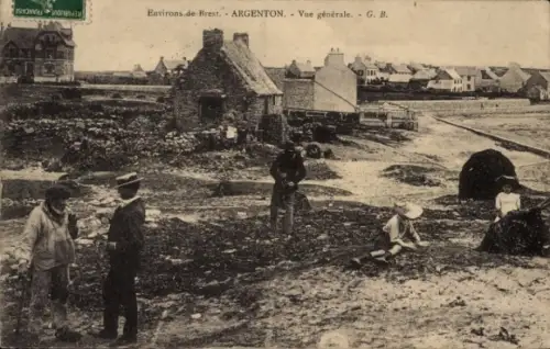 Ak Argenton Landunvez Finistère, Gesamtansicht