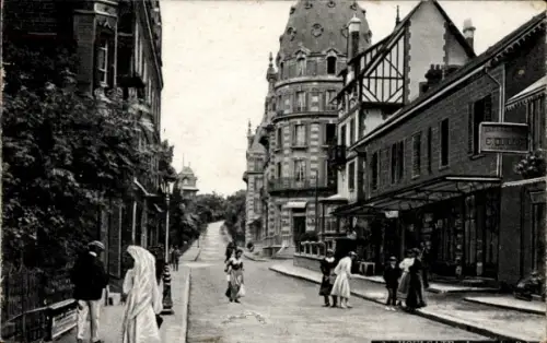 Ak Houlgate Calvados, Une Rue