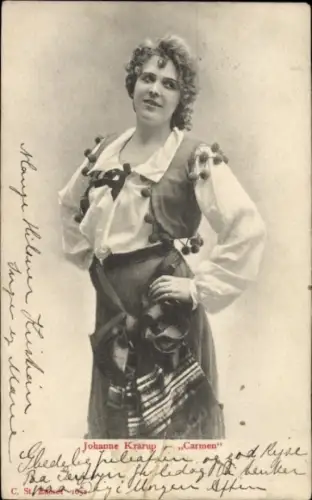 Ak Opernsängerin Johanne Krarup, Carmen