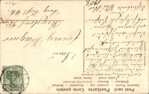 Ak Mädchen  mit Rosen in einem Korb