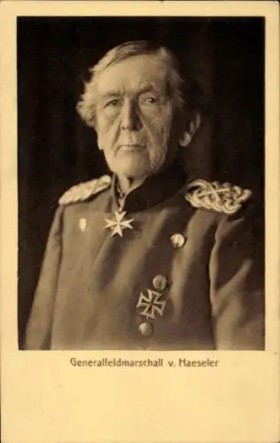 Ak Generalfeldmarschall Gottlieb Graf von Haeseler, Eisernes Kreuz