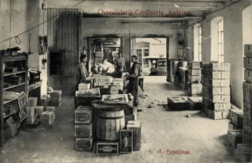 CPA Chocolaterie-Confiserie Antoine, Expedition