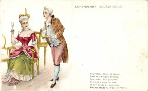 Ak Saint Galmier Loire, Quelle Badoit, Reklame