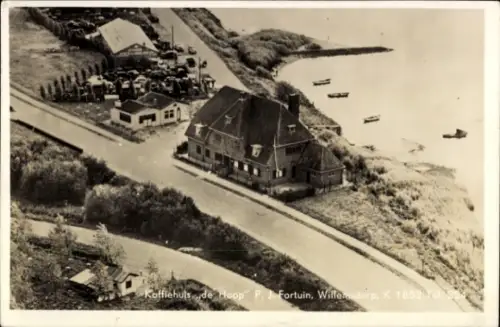 Ak Willemsdorp Dordrecht Südholland Niederlande, Kaffeehaus de Hoop, P. J. Fortuin, Straße, Wasse