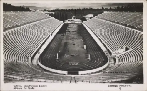 Ak Athen Griechenland, Panaethenaiikon Stadion, Athènes, Le Stade, Copyright Perla 9-1-33