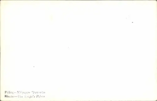 Ak Insel Rhodos Griechenland, Palast der Ritter, Treppen, Säulen, Statuen,  Architektur