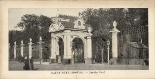 CPA Saint-Pétersbourg Russie, Jardin d'ete