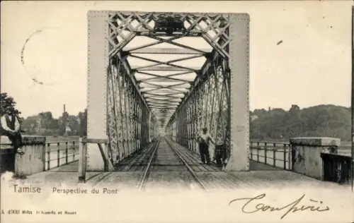Ak Tamise Temse Temsche Ostflandern, Brückenansicht