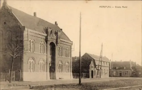 Ak Merxplas Merksplas Flandern Antwerpen,  Groote Markt, Gebäude, Straßenansicht, 