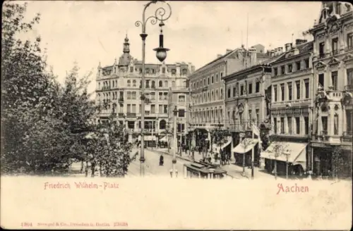 Ak Aachen Rheinland, Cafe am Friedrich Wilhelm Platz