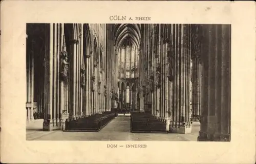 Ak Köln am Rhein, Dom, Innenansicht