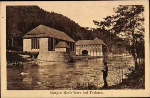 Ak Forbach im Murgtal Schwarzwald Baden, Murgtal-Kraft-Werk