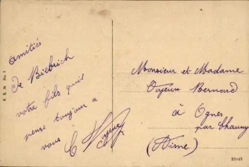 Ak Mainz am Rhein, Gruß aus  Totalansicht vom Stephansturm, Stadtansicht,  