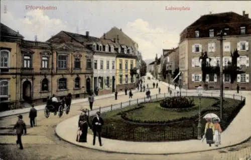 Ak Pforzheim im Schwarzwald, Luisenplatz