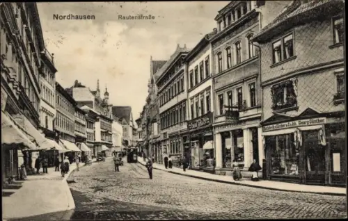 Ak Nordhausen am Harz, Rautenstraße
