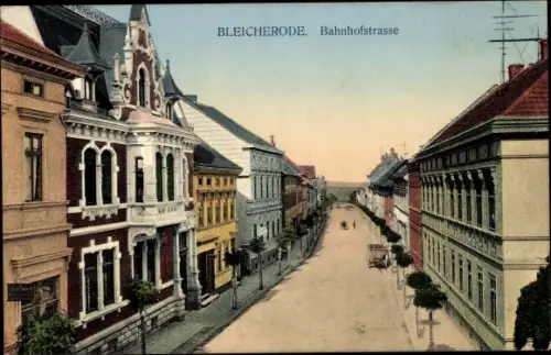 Ak Bleicherode am Harz, Bahnhofstraße