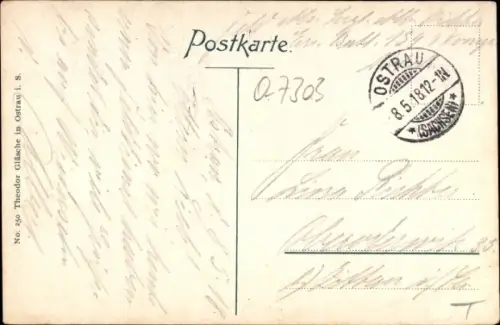 Ak Ostrau in Sachsen, Straßenpartie