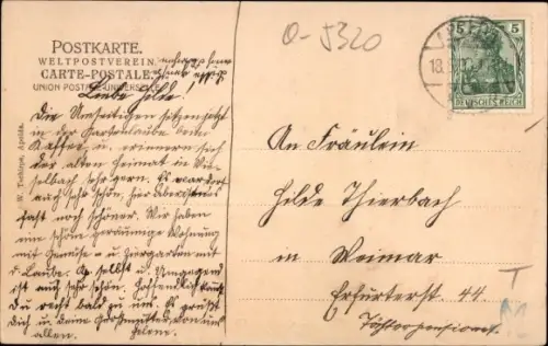 Ak Apolda in Thüringen, Bahnhofstraße, Post