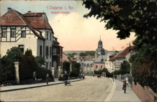 Ak Oederan Sachsen, Bahnhofstraße