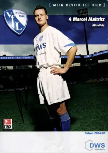 Autogrammkarte Fußballer Marcel Maltritz, VfL Bochum, Autogramm