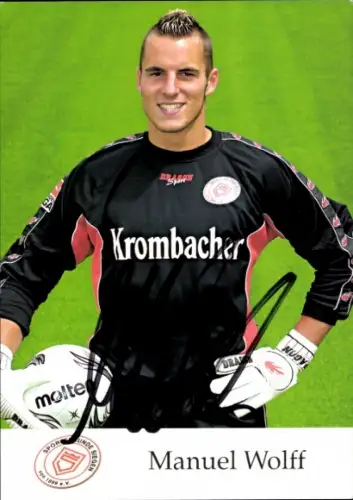 Autogrammkarte Fußballer Manuel Wolff, Sportfreunde Siegen, Autogramm