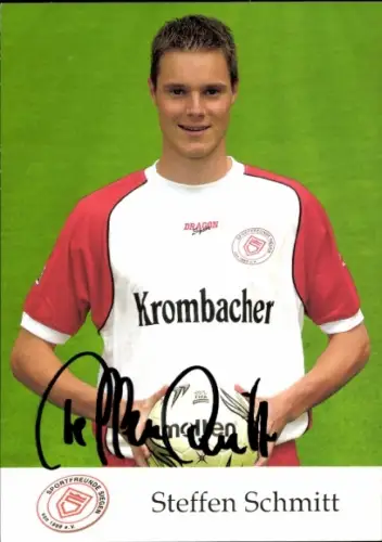 Autogrammkarte Fußballer Steffen Schmitt, Sportfreunde Siegen, Autogramm