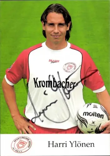 Autogrammkarte Fußballer Harri Ylönen, Sportfreunde Siegen, Autogramm