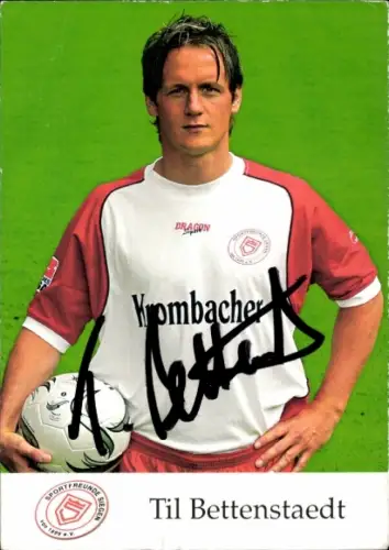 Autogrammkarte Fußballer Til Bettenstaedt, Sportfreunde Siegen, Autogramm