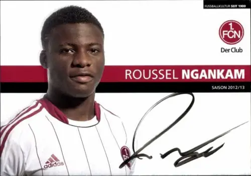 Autogrammkarte Fußballer Roussel Ngankam, 1. FC Nürnberg, Autogramm