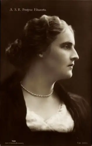 Ak Prinzessin Elisaveta, Portrait, Profilansicht
