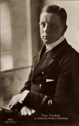 Ak Prinz Friedrich zu Schleswig Holstein Glücksburg, Portrait