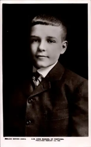 Ak König Manuel II von Portugal, Portrait