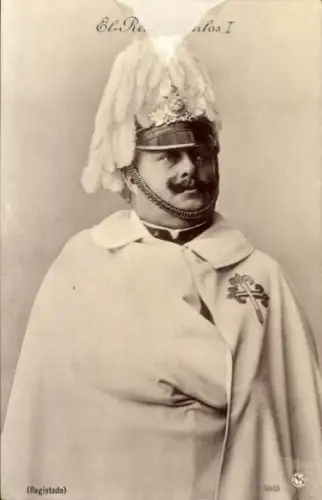 Ak König Karl I. von Portugal, Portrait in Uniform