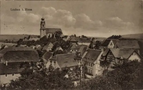 Ak Leuben Nossen in Sachsen, Teilansicht