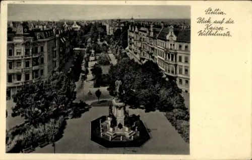 Ak Szczecin Stettin Pommern, Kaiser Wilhelm Straße, Luftbild