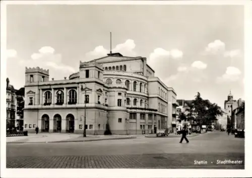 Ak Szczecin Stettin Pommern, Stadttheater