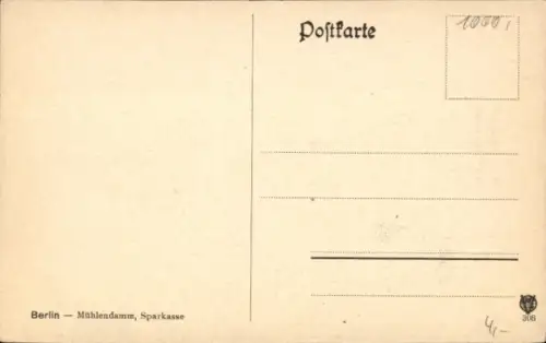 Ak Berlin, Mühlendamm, Sparkasse
