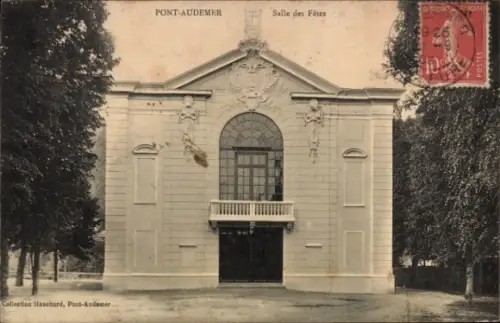 CPA Pont Audemer Eure, Salle des Fêtes