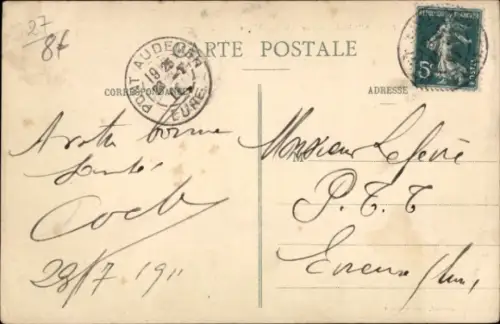 CPA Pont Audemer Eure, Rue de la République