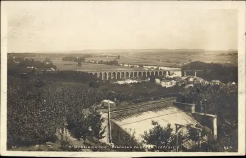 Ak Saint Germain en Laye Yvelines, Panorama, Prise de la Terrasse, Viadukt