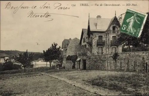 Ak Triel sur Seine Yvelines, Stadtansicht von   Gebäude, Natur, 