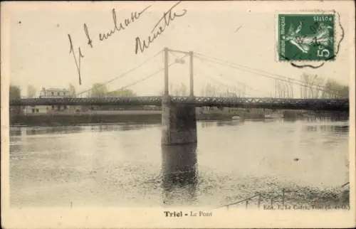 Ak Triel sur Seine Yvelines, Brücke