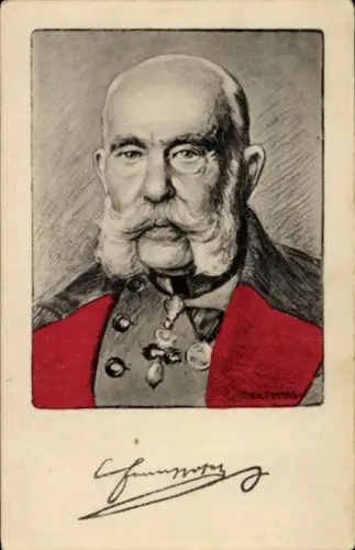 Künstler Ak Kaiser Franz Joseph I, Portrait
