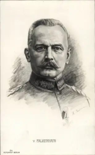 Künstler Ak General Erich von Falkenhayn, RPH 24