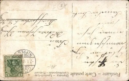 Ak Glückwunsch Neujahr, Trompeter, Fahne, Turm